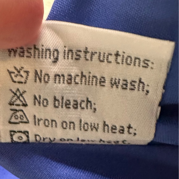 Hebeos Blue Sequined Spaghetti Strap Sweetheart Prom Gown Side Slit Size 2 - Picture 16 of 16